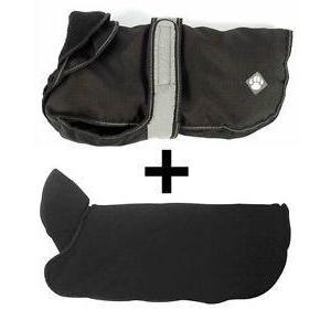 Danish Design - The Ultimate 2 in 1 Waterproof and Fleece Dog Coat - Black-Danish Design-Love My Hound