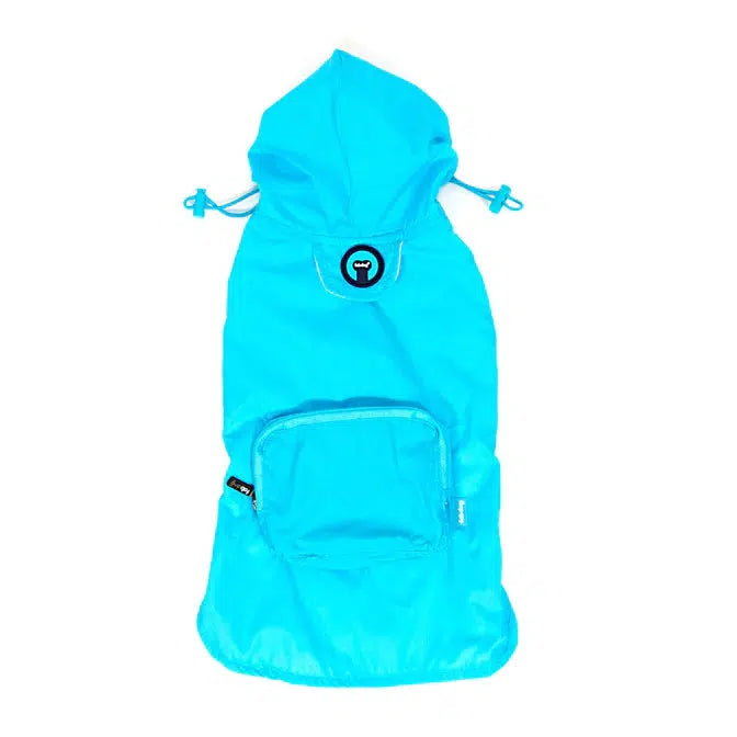 Fabdog | Blue Packaway Dog Raincoat
