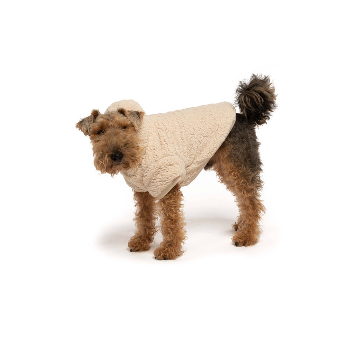 Fabdog | Cream Sherpa Dog Hoodie-fabdog-Love My Hound