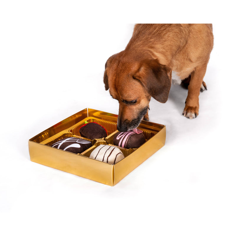 Fabdog Dogiva Box of Chocolates Valentine s Day Dog Toy