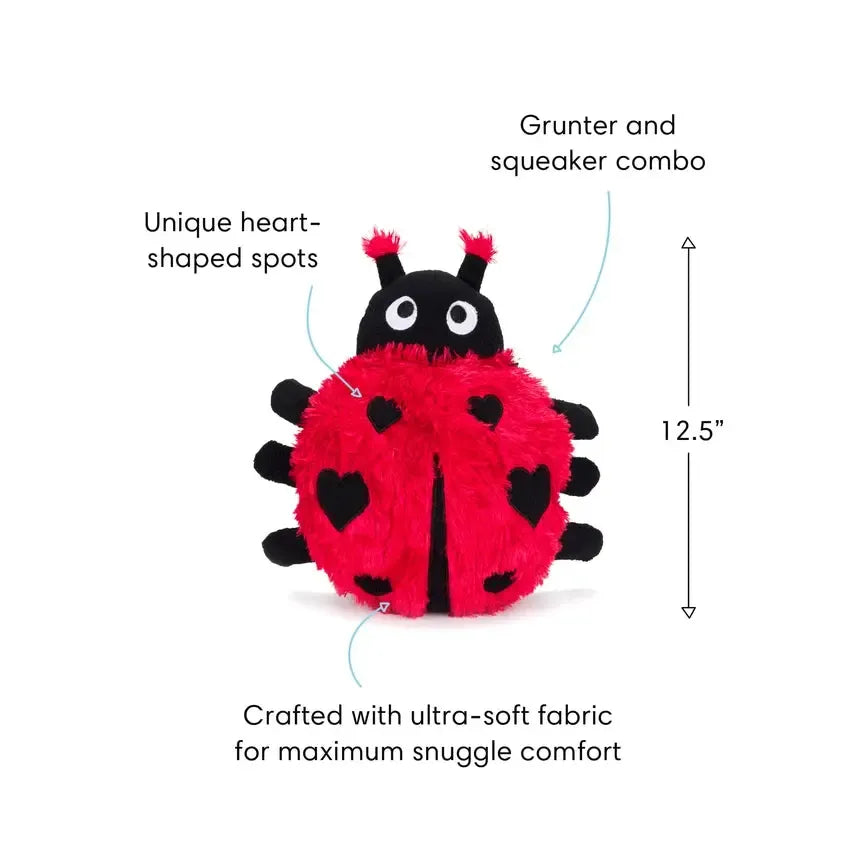 Fabdog | Fluffy Ladybug Dog Toy-Fabdog-Love My Hound