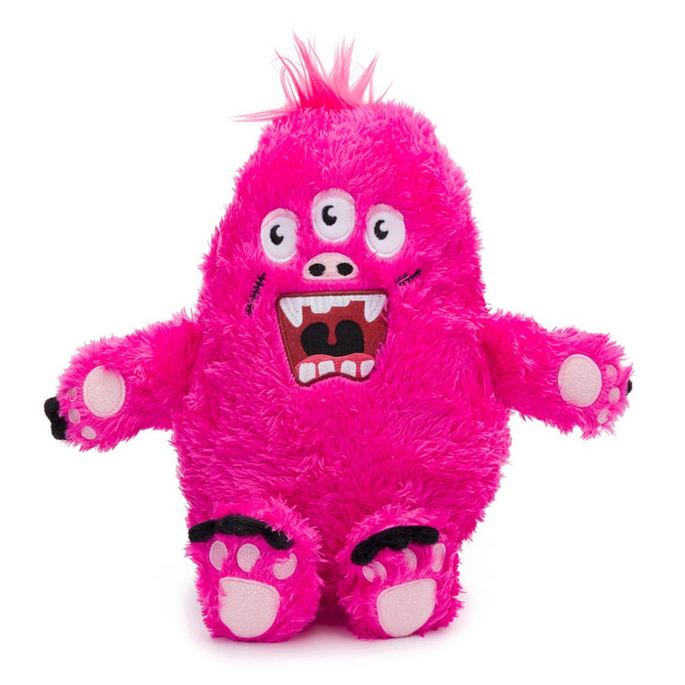 Fabdog | Fluffy Large Pink Monster - Plush Dog Toy