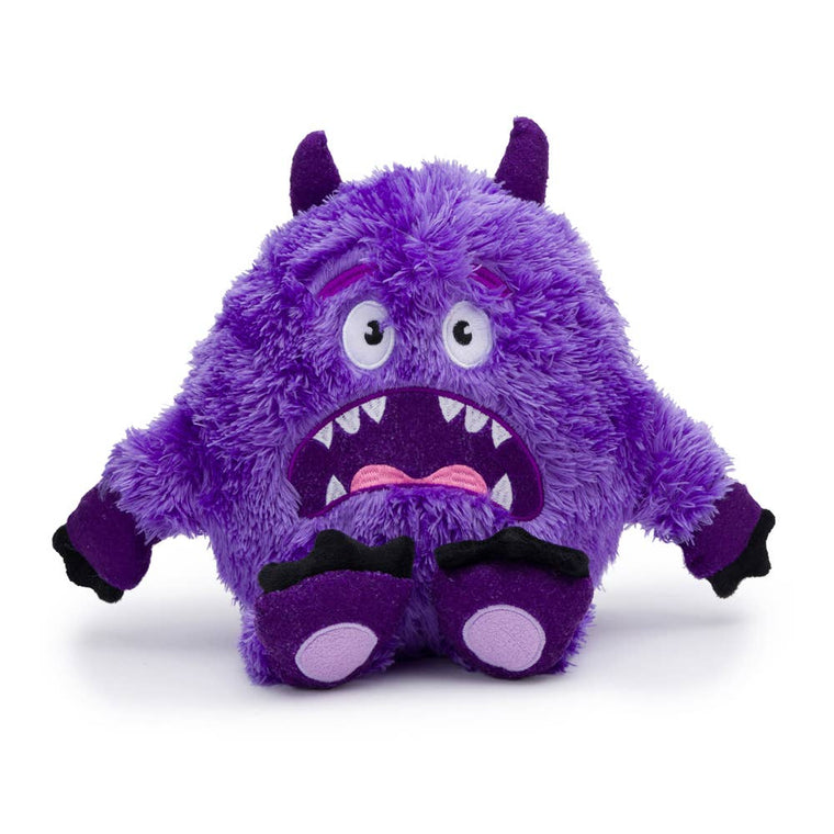 Fabdog | Fluffy Medium Purple Monster - Plush Dog Toy