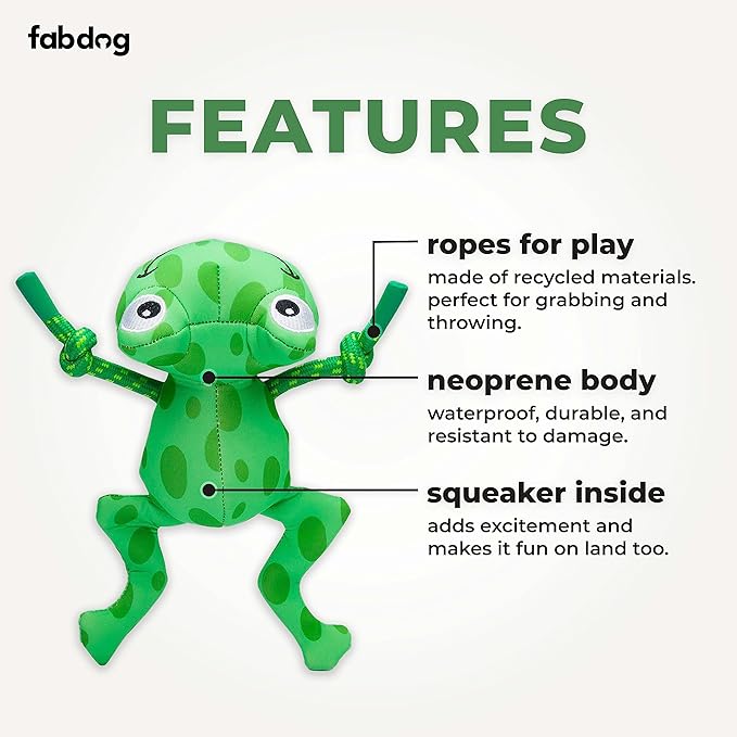 Fabdog | Frog Floatie - Dog Toys-fabdog-Love My Hound