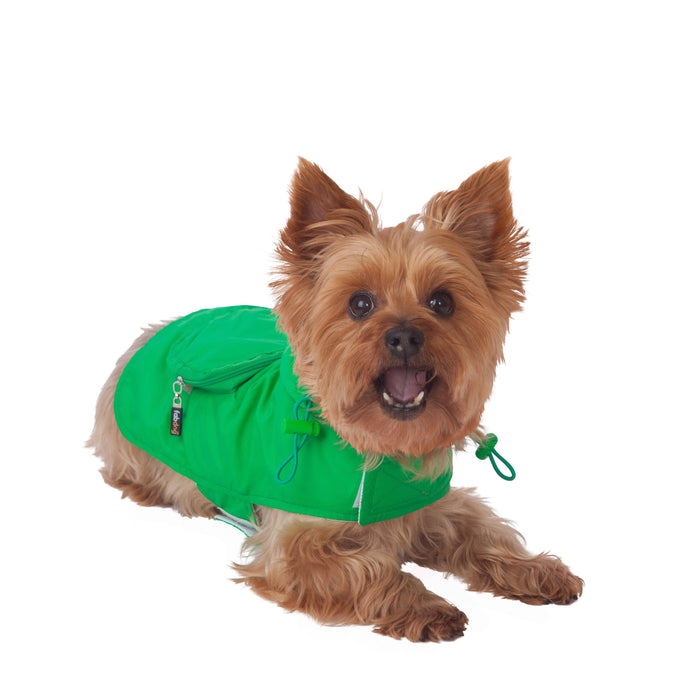 Fabdog | Green Packaway Dog Raincoat-Fabdog-Love My Hound