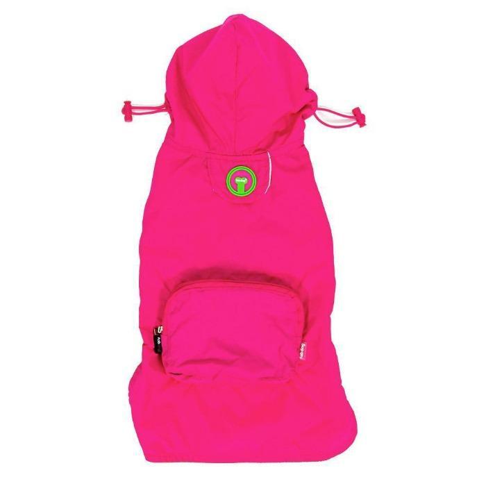 Fabdog | Hot Pink Packaway Dog Raincoat
