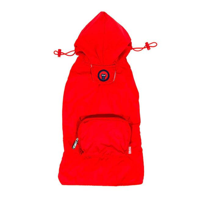 Fabdog | Red Packaway Dog Raincoat