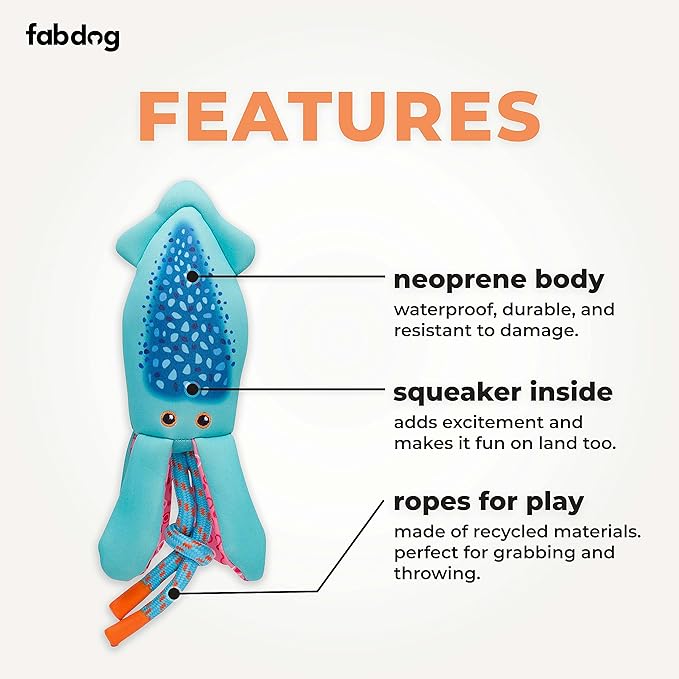 Fabdog | Squid Floatie - Dog Toy-Fabdog-Love My Hound
