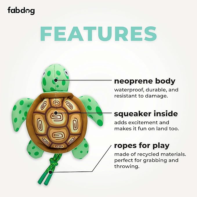 Fabdog | Turtle Floatie - Dog Toy-Fabdog-Love My Hound