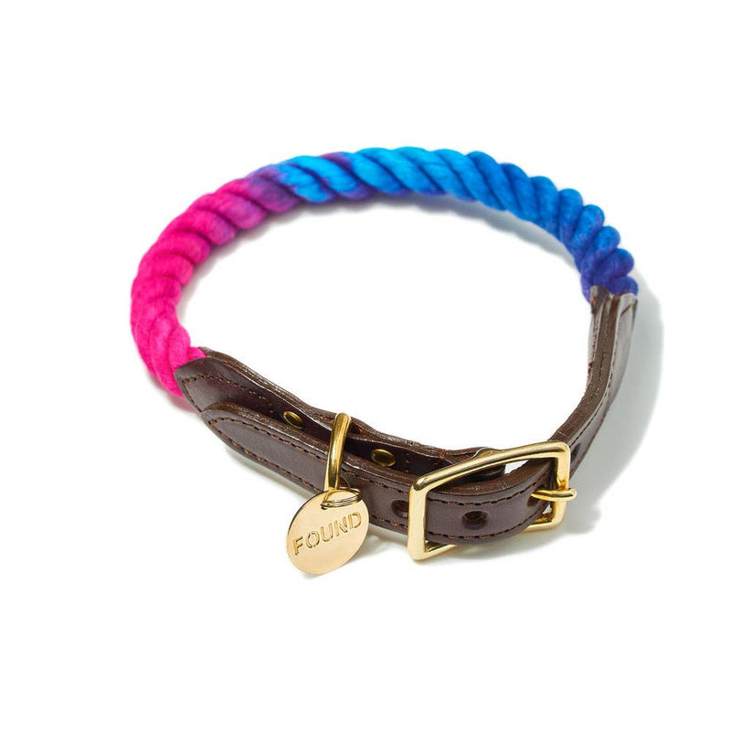 Found My Animal | Original Dark Multi Ombre Cotton Rope Dog Collar-Found My Animal-Love My Hound