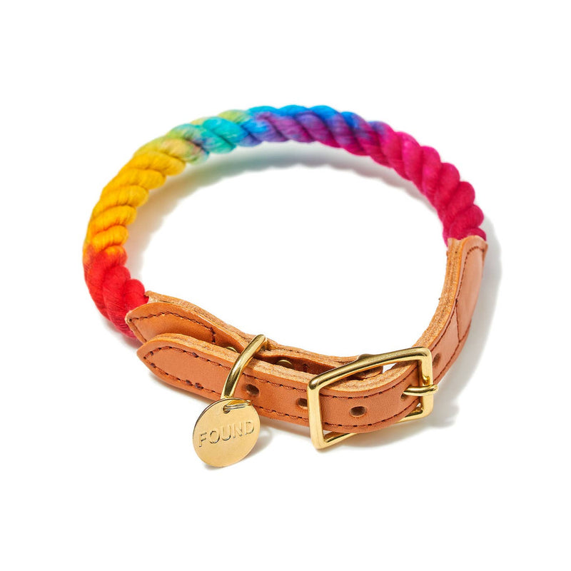 Found My Animal | Prismatic Ombre Rope Dog Collar-Found My Animal-Love My Hound