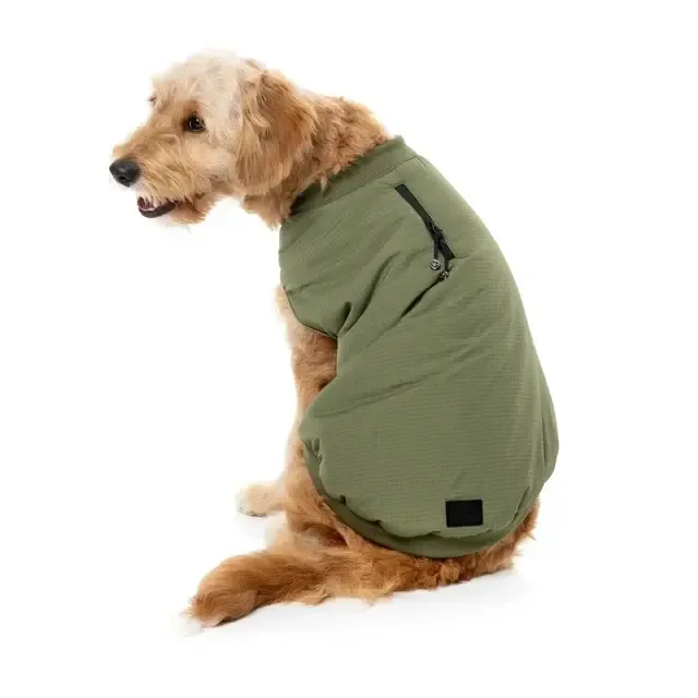 FuzzYard | Bomber Jacket - Khaki Green-FuzzYard-Love My Hound