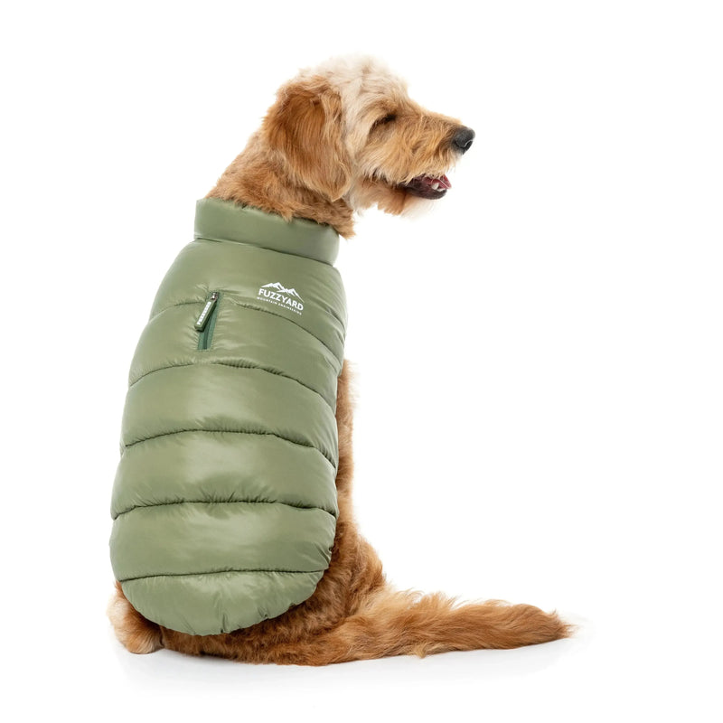 FuzzYard | East Harlem Dog Puffer Jacket - Khaki-FuzzYard-Love My Hound