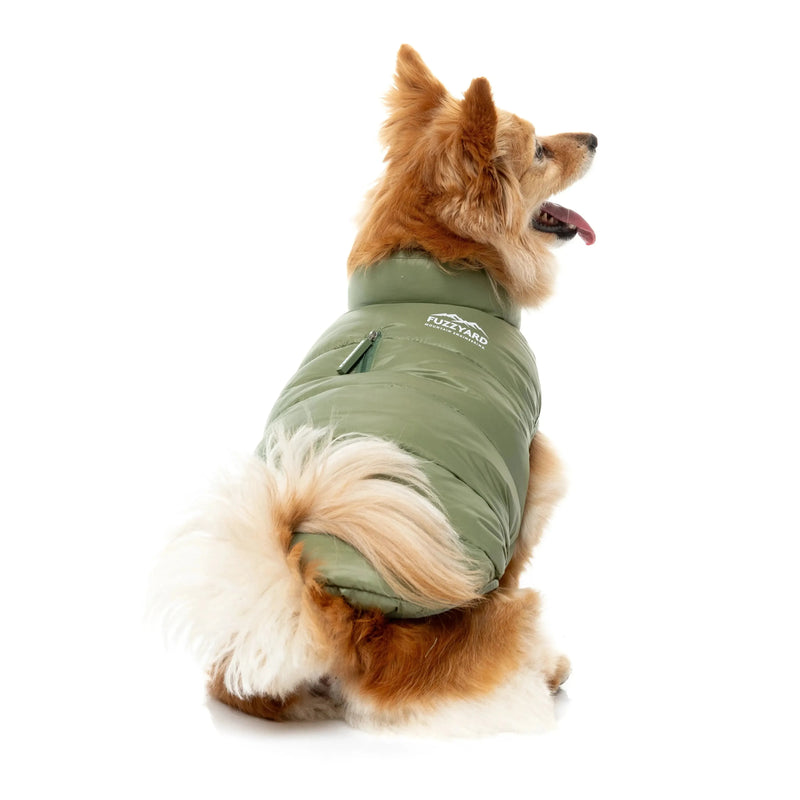FuzzYard | East Harlem Dog Puffer Jacket - Khaki-FuzzYard-Love My Hound