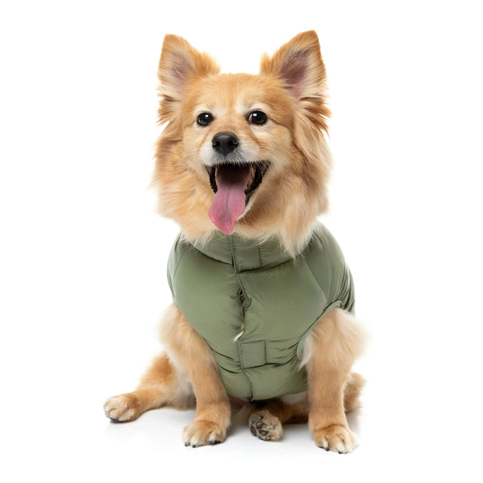FuzzYard | East Harlem Dog Puffer Jacket - Khaki-FuzzYard-Love My Hound