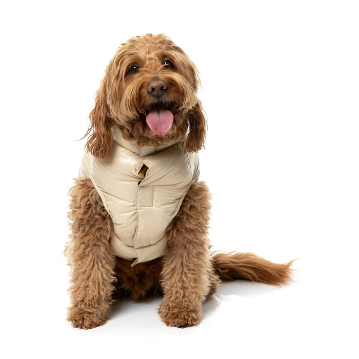 FuzzYard | East Harlem Dog Puffer Jacket - Tan-FuzzYard-Love My Hound