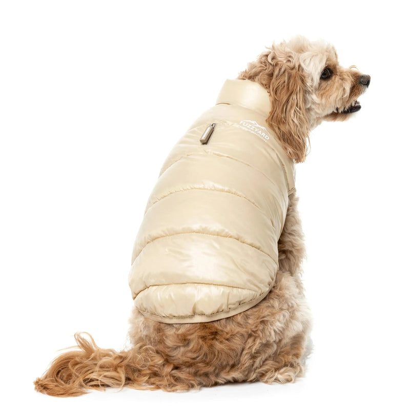 FuzzYard | East Harlem Dog Puffer Jacket - Tan-FuzzYard-Love My Hound