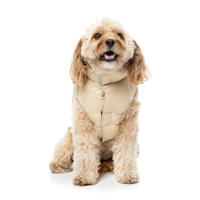 FuzzYard | East Harlem Dog Puffer Jacket - Tan-FuzzYard-Love My Hound