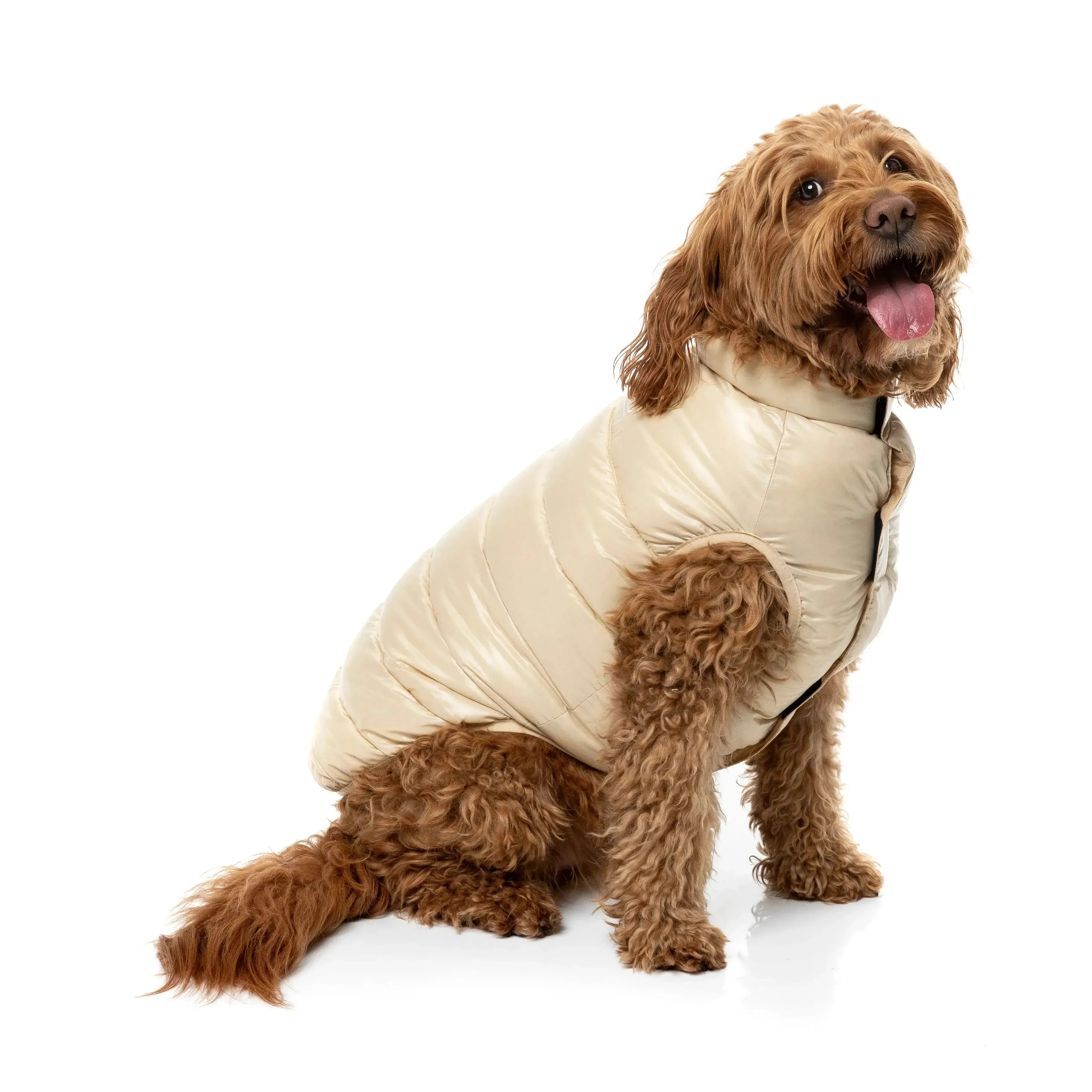FuzzYard | East Harlem Dog Puffer Jacket - Tan-FuzzYard-Love My Hound