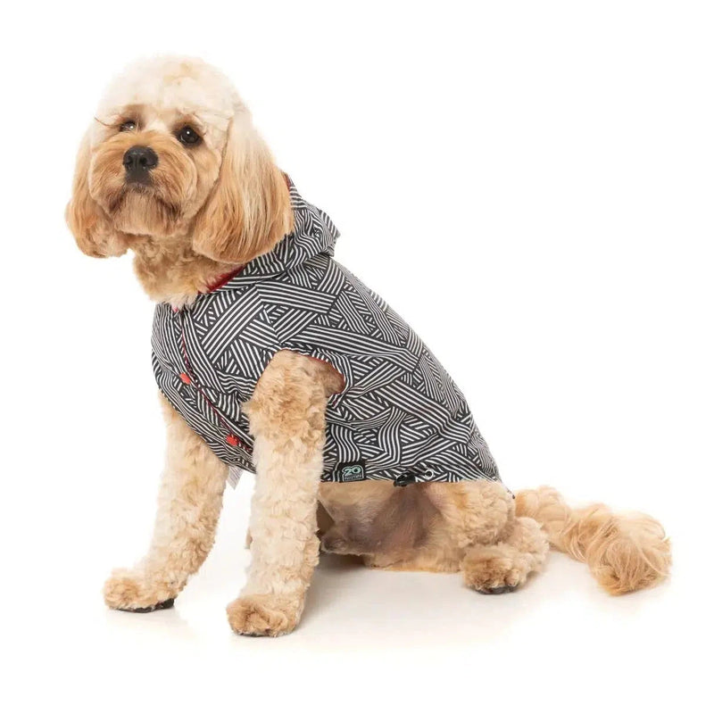 FuzzYard | Flipside Raincoat- Red/Black/White-FuzzYard-Love My Hound