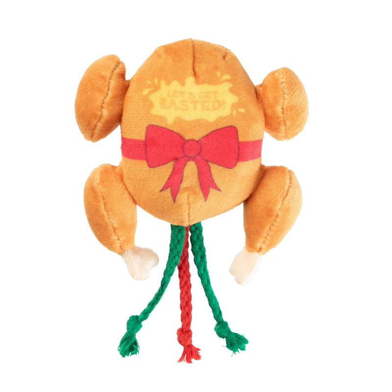 FuzzYard | Let's Get Basted Christmas Turkey Dog Toy-FuzzYard-Love My Hound