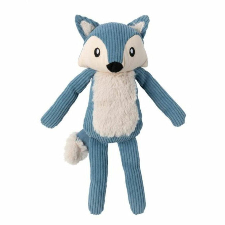 FuzzYard Life - Corduroy Cuddler Fox Dog Toy - French Blue