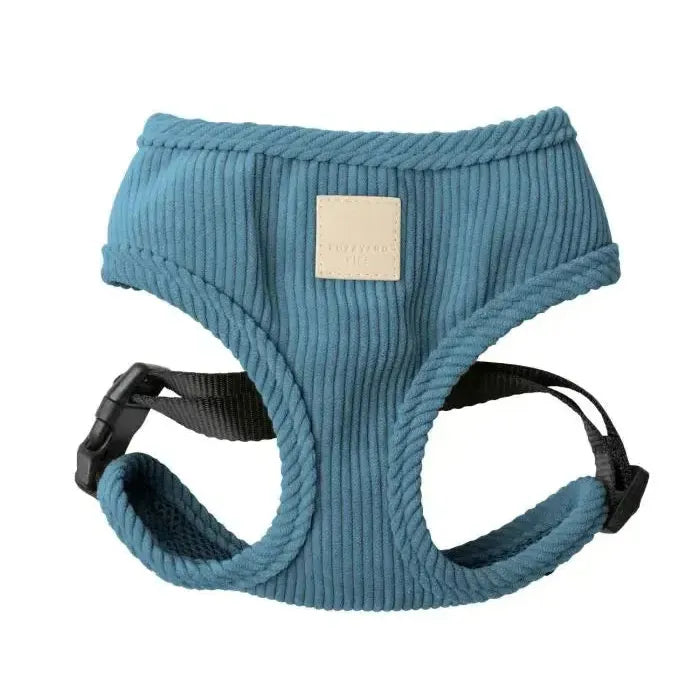 FuzzYard Life |  Corduroy Dog Harness - French Blue