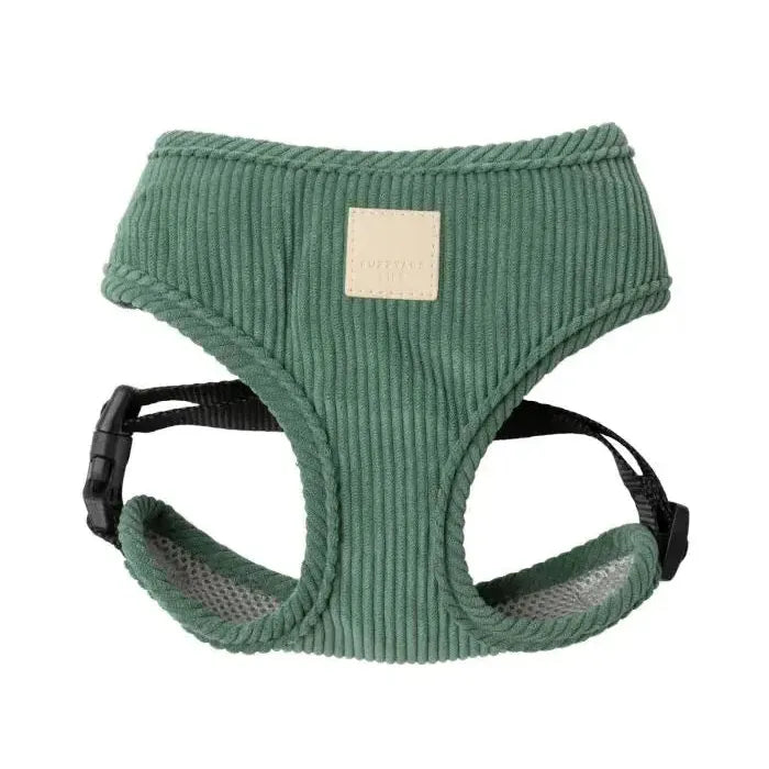 FuzzYard Life |  Corduroy Dog Harness - Myrtel Green