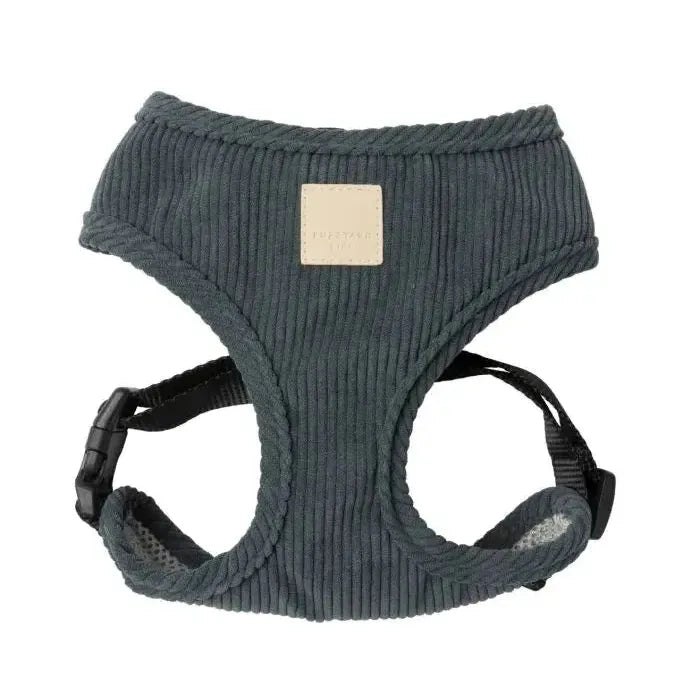 FuzzYard Life |  Corduroy Dog Harness - Slate Grey