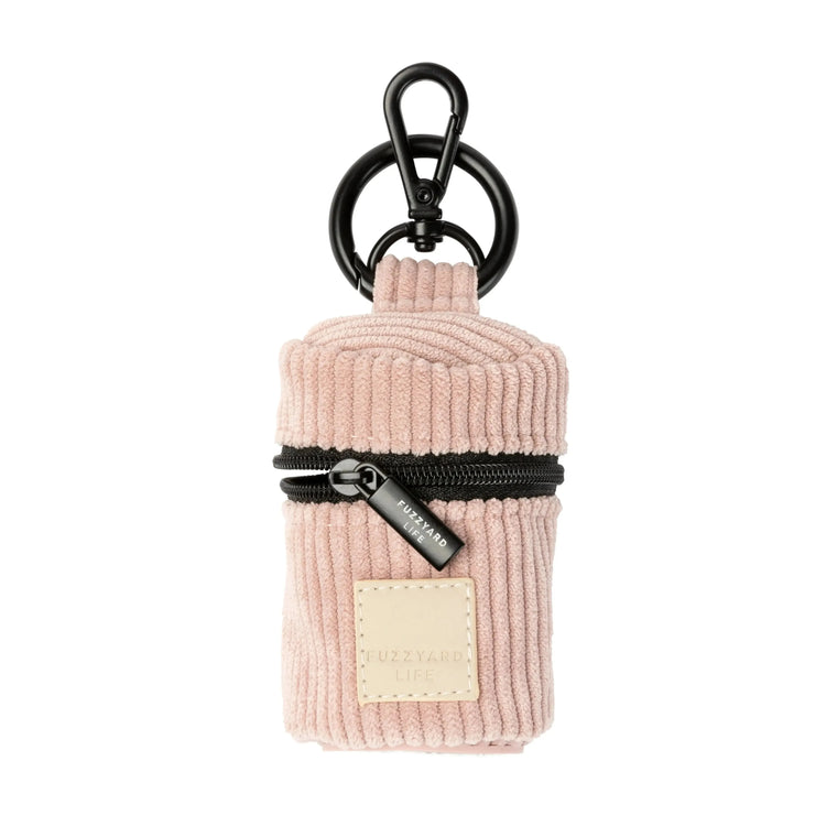 FuzzYard Life | Corduroy Poop Bag Dispenser - Blush Pink
