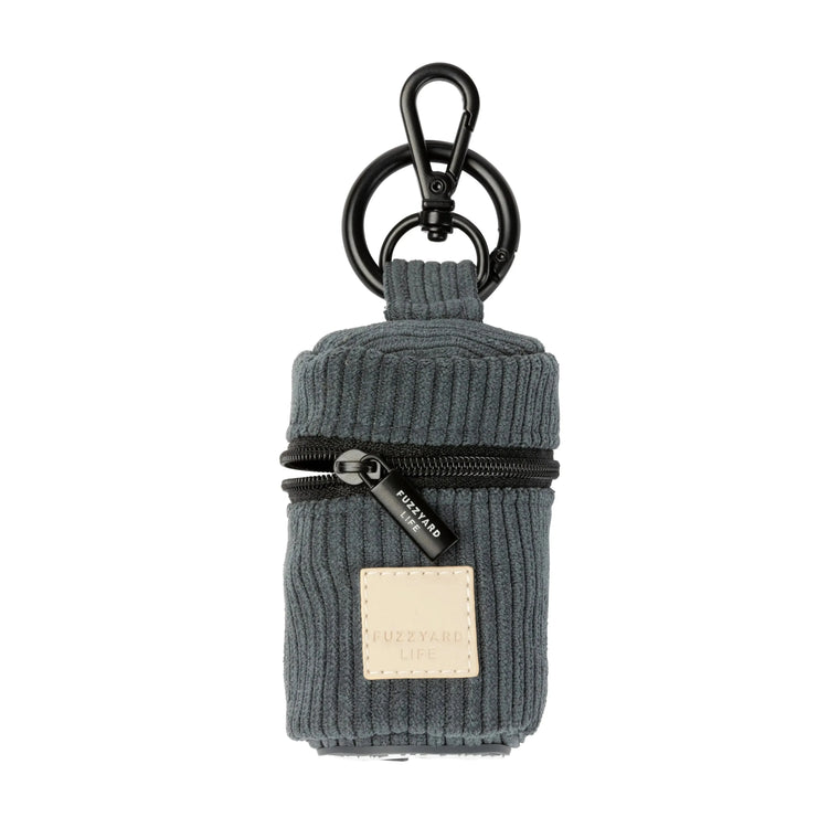 FuzzYard Life | Corduroy Poop Bag Dispenser - Slate Grey