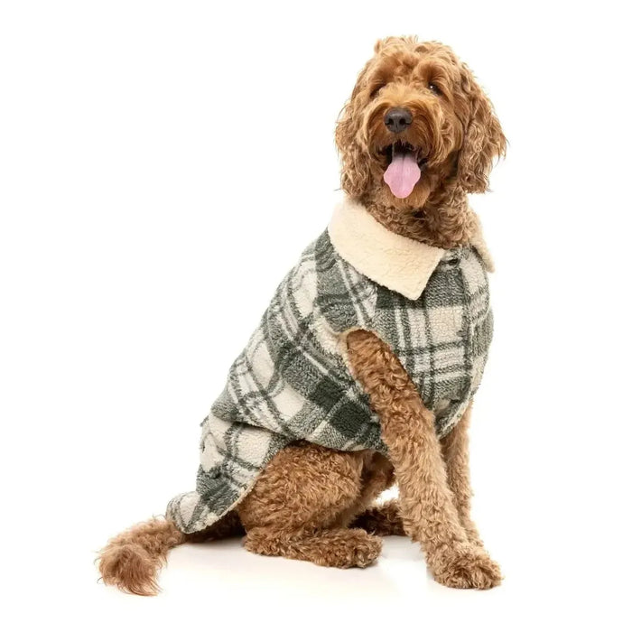 FuzzYard | Lumberjack Jacket - Money Green / Cream-FuzzYard-Love My Hound