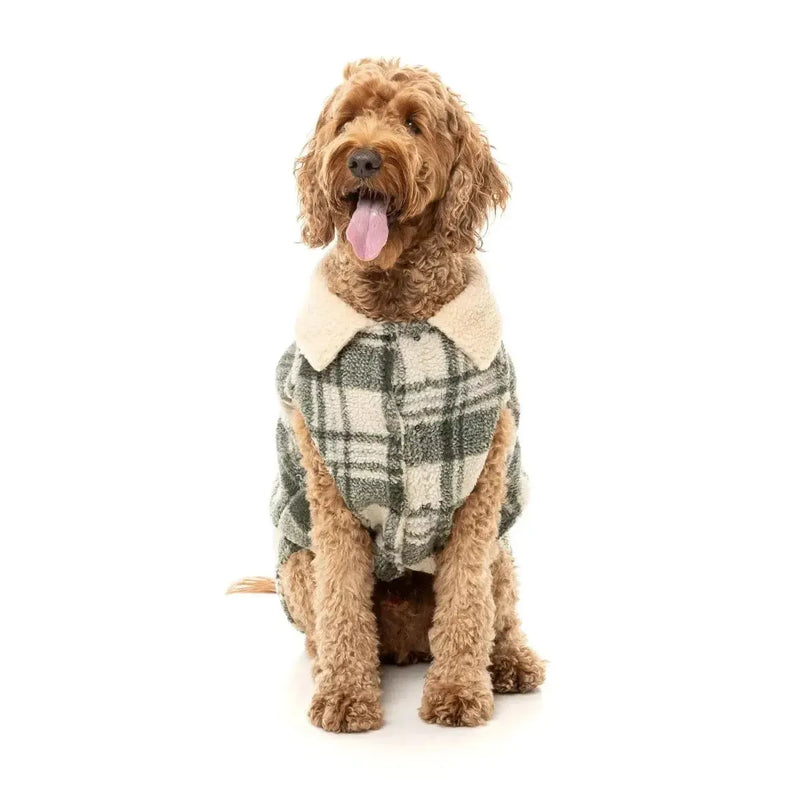 FuzzYard | Lumberjack Jacket - Money Green / Cream-FuzzYard-Love My Hound