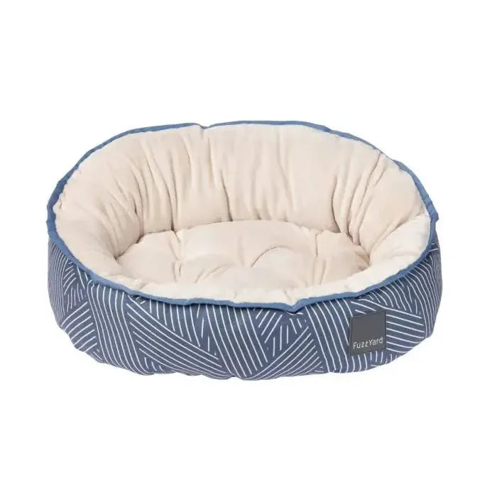 FuzzYard | Reversible Dog Bed - Thornbury Aegean Blue