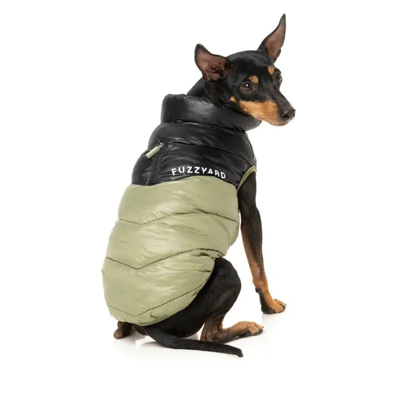 FuzzYard - South Harlem Dog Puffer Jacket - Olive-FuzzYard-Love My Hound