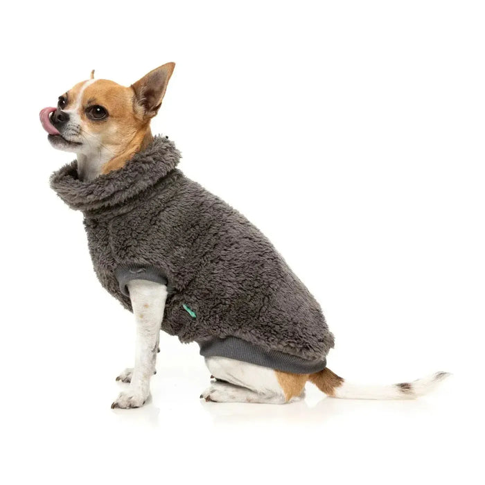 FuzzYard | Turtle Teddy Sweater - Gunmetal Grey-FuzzYard-Love My Hound