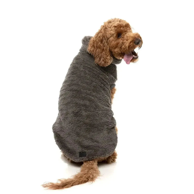FuzzYard | Turtle Teddy Sweater - Gunmetal Grey-FuzzYard-Love My Hound