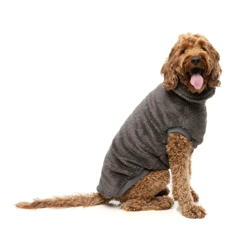 FuzzYard | Turtle Teddy Sweater - Gunmetal Grey-FuzzYard-Love My Hound