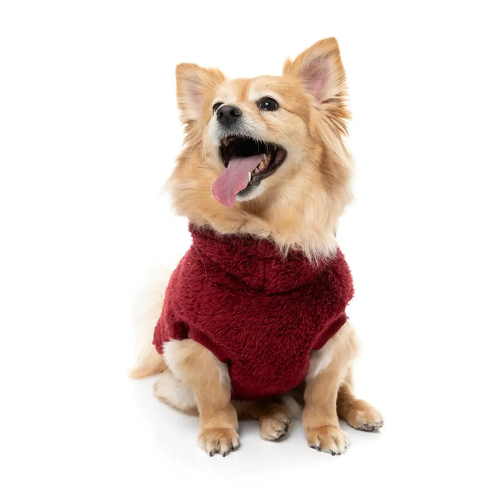 FuzzYard | Turtle Teddy Sweater - Maroon-FuzzYard-Love My Hound