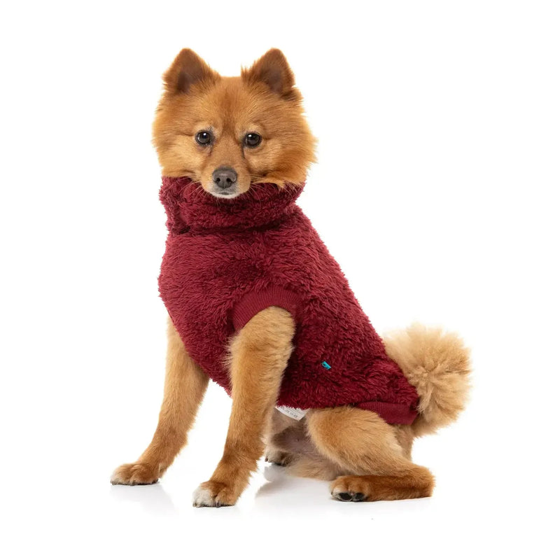 FuzzYard | Turtle Teddy Sweater - Maroon-FuzzYard-Love My Hound