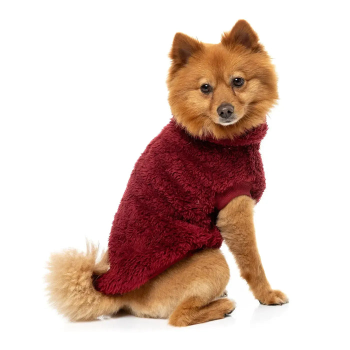 FuzzYard | Turtle Teddy Sweater - Maroon-FuzzYard-Love My Hound