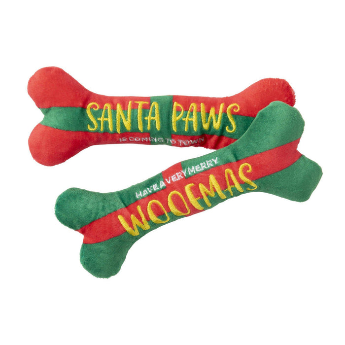 Fuzzyard | Merry Woofmas 2pk Bone Toy-FuzzYard-Love My Hound