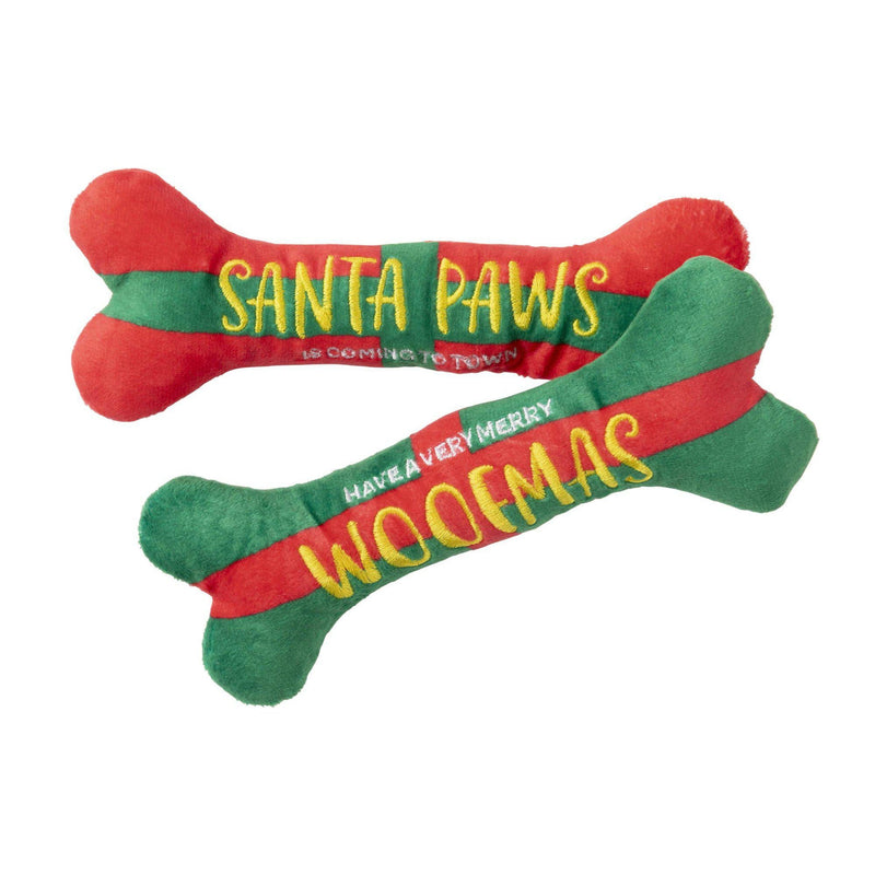 Fuzzyard | Merry Woofmas 2pk Bone Toy-FuzzYard-Love My Hound