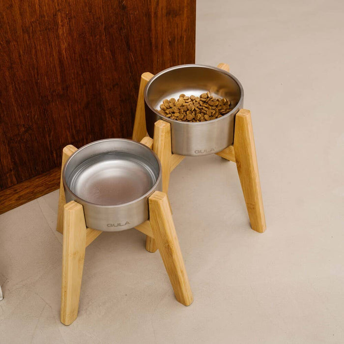 GULA | Bamboo Dog Bowl Stand-GULA-Love My Hound