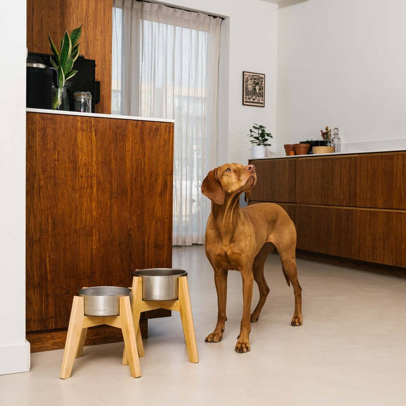 GULA | Bamboo Dog Bowl Stand-GULA-Love My Hound