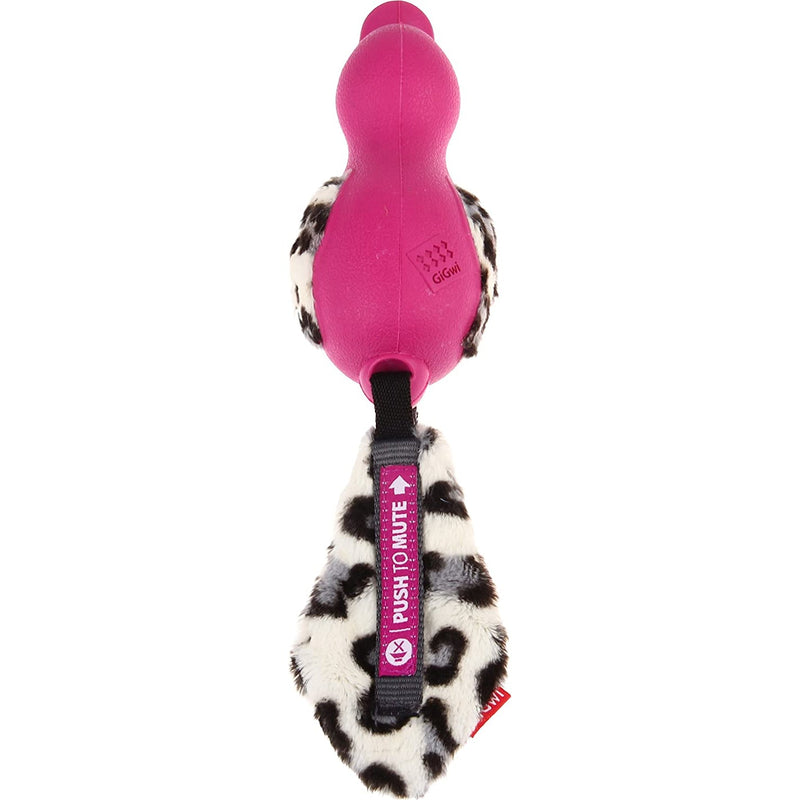 GiGwi - Duck 'Push To Mute' with Plush Tail - Dog Toy Pink-GiGwi-Love My Hound