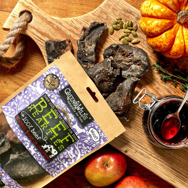 Green & Wilds | Beef Hearties Dog Treats - 140g-Green & Wilds-Love My Hound