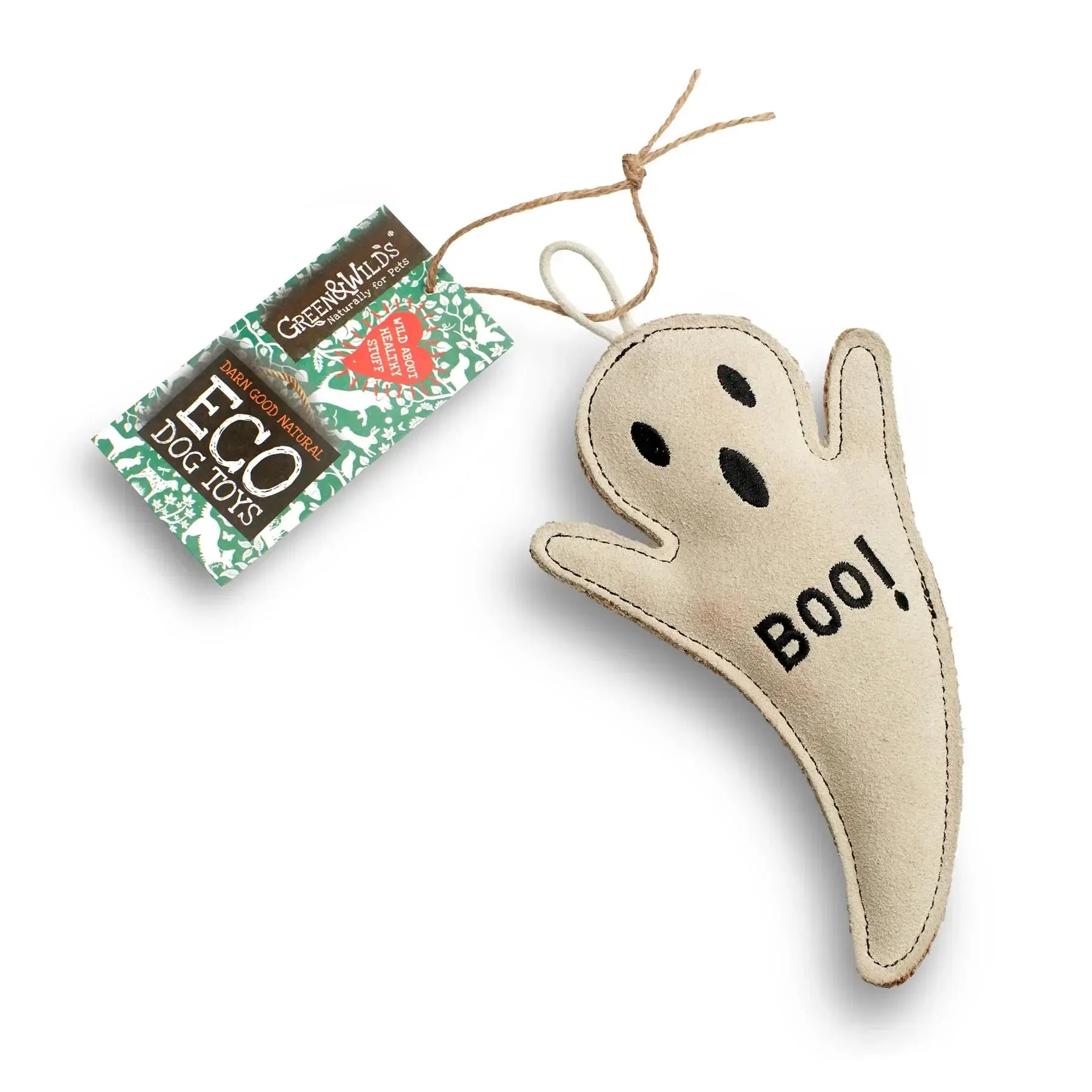 Green & Wilds | Boo Hoo Ghost, Eco Dog Toy-Green & Wilds-Love My Hound