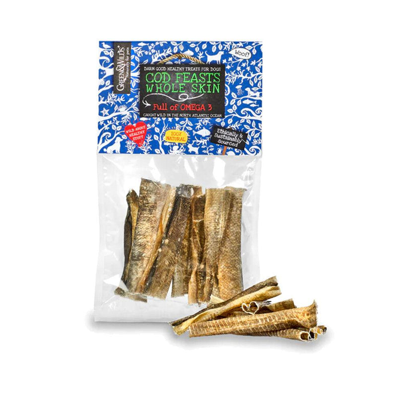 Green & Wilds - Cod Feasts Whole Skin 50g-Green & Wilds-Love My Hound