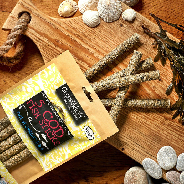 Green & Wilds | Cod Fish Sticks Dog Treats - 100g-Green & Wilds-Love My Hound